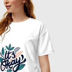 Футболка оверсайз женская Its okay, цвет: белый — фото 2