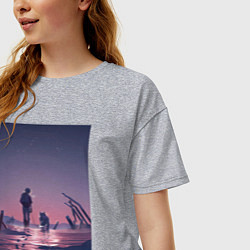 Футболка оверсайз женская Для тебя Бессмертный Фуши, цвет: меланж — фото 2