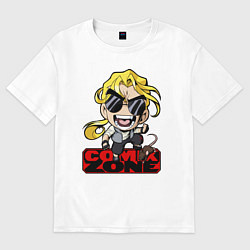 Футболка оверсайз женская Comix zone - anime style, цвет: белый