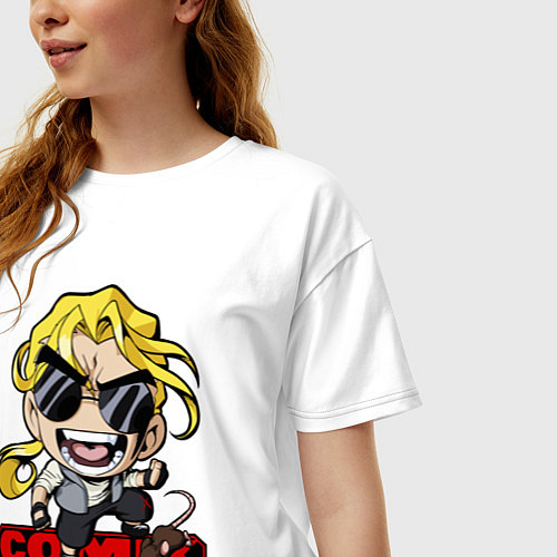 Женская футболка оверсайз Comix zone - anime style / Белый – фото 3