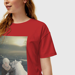 Футболка оверсайз женская Для тебя Бессмертный Фуши, цвет: красный — фото 2