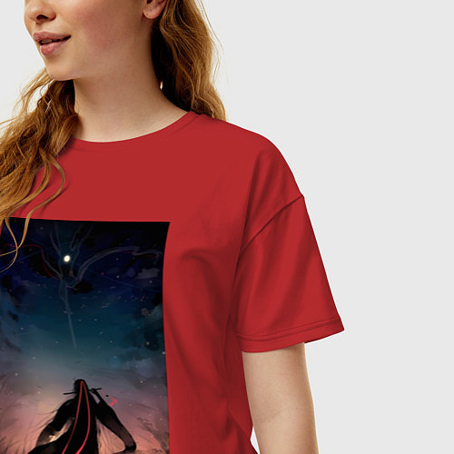 Женская футболка оверсайз Усянь Вэй Старейшина Илина / Красный – фото 3