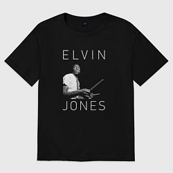 Футболка оверсайз женская Elvin Jones jazz legend, цвет: черный