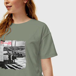 Футболка оверсайз женская Depeche Mode - Vladivostok fan club, цвет: авокадо — фото 2