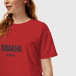 Футболка оверсайз женская Rubakha, цвет: красный — фото 2
