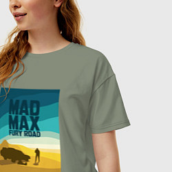 Футболка оверсайз женская Макс - дорога ярости, цвет: авокадо — фото 2