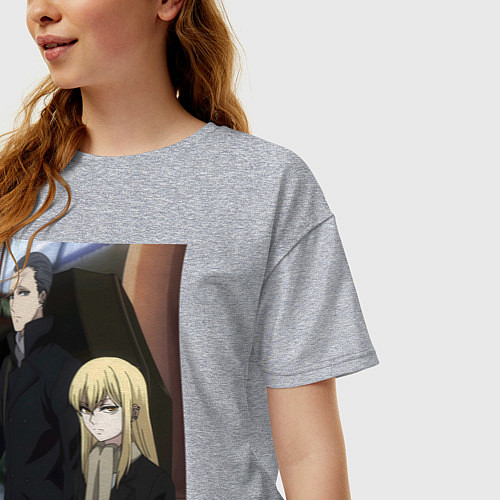 Женская футболка оверсайз Гидо Ашаф / Меланж – фото 3