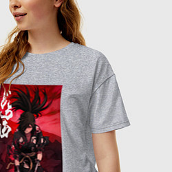 Футболка оверсайз женская Дороро Хяккимару мечник, цвет: меланж — фото 2