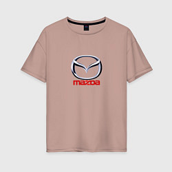 Женская футболка оверсайз Mazda logo