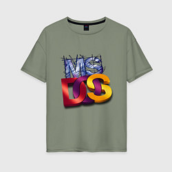 Женская футболка оверсайз Ms DOS