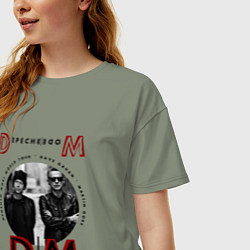 Футболка оверсайз женская Depeche Mode - Tour memento mori, цвет: авокадо — фото 2