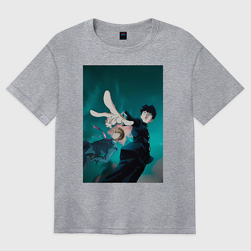 Женская футболка оверсайз Моб Психо 100 Шигэо Кагэяма / Меланж – фото 1