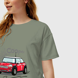 Футболка оверсайз женская Mini Cooper, цвет: авокадо — фото 2