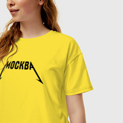 Футболка оверсайз женская Москва Металлика, цвет: желтый — фото 2