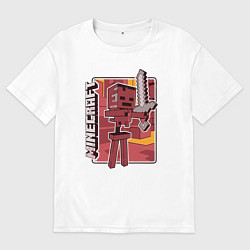 Футболка оверсайз женская Minecraft the game of gamers, цвет: белый