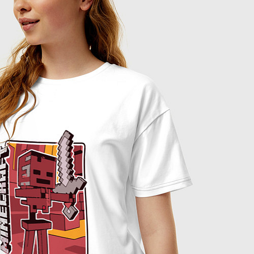 Женская футболка оверсайз Minecraft the game of gamers / Белый – фото 3