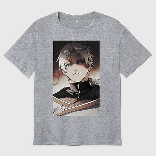 Женская футболка оверсайз Реинкарнация безработного Рудеус Грейрат / Меланж – фото 1