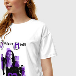 Футболка оверсайз женская Depeche Mode - Sofad devotional tour, цвет: белый — фото 2