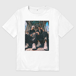 Футболка оверсайз женская Магическая битва Сатору Годзё Маг особого ранга, цвет: белый