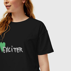 Футболка оверсайз женская Depeche Mode - Exciter logos, цвет: черный — фото 2