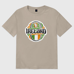 Футболка оверсайз женская Ireland, цвет: миндальный
