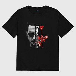 Футболка оверсайз женская Depeche Mode - Dave rose, цвет: черный