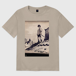 Футболка оверсайз женская 17-years-old kid on the roof, цвет: миндальный