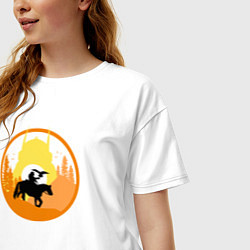 Футболка оверсайз женская Планета обезьяно Ноа, цвет: белый — фото 2