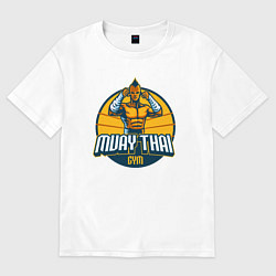 Футболка оверсайз женская Muay thai gym, цвет: белый