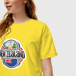 Футболка оверсайз женская Новая Зеландия, цвет: желтый — фото 2