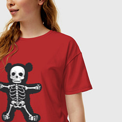 Футболка оверсайз женская Skeletor bear, цвет: красный — фото 2
