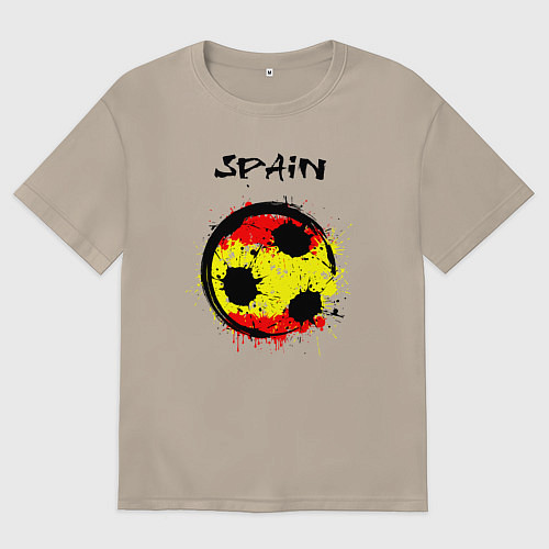 Женская футболка оверсайз Football Spain / Миндальный – фото 1