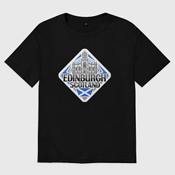 Футболка оверсайз женская Эдинбург - Шотландия, цвет: черный