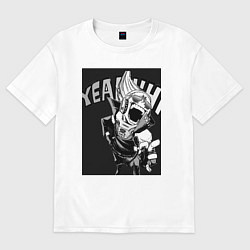 Футболка оверсайз женская Моя геройская академия комментатор, цвет: белый