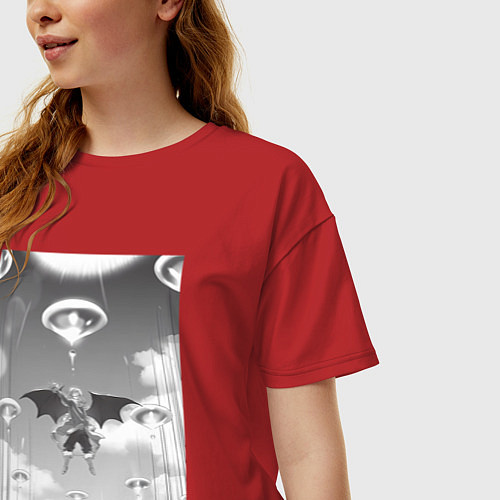 Женская футболка оверсайз О моём перерождении в слизь Римуру Темпест князь т / Красный – фото 3