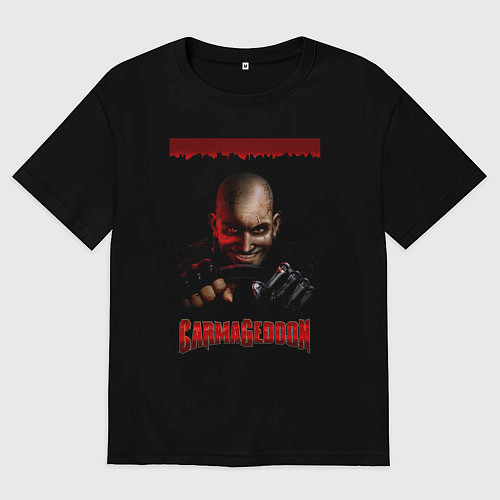 Женская футболка оверсайз Carmageddon driver / Черный – фото 1