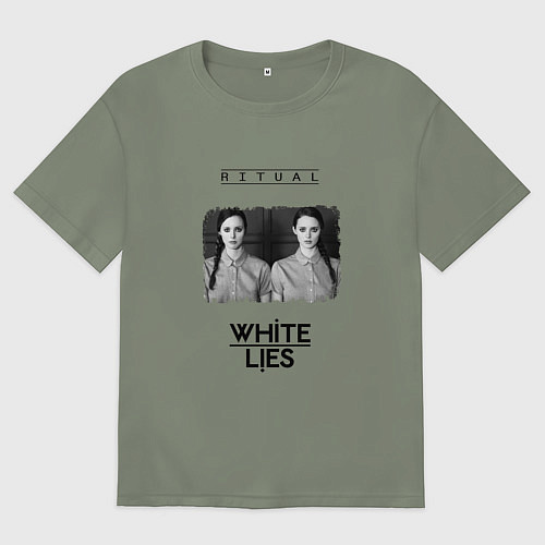 Женская футболка оверсайз White Lies - Ritual / Авокадо – фото 1