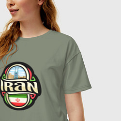 Футболка оверсайз женская Iran, цвет: авокадо — фото 2