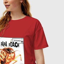 Футболка оверсайз женская Papa Roach - infest, цвет: красный — фото 2