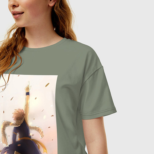 Женская футболка оверсайз Хвост Феи Нацу Драгнил / Авокадо – фото 3