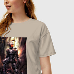Футболка оверсайз женская Убийца гоблинов рыцарь, цвет: миндальный — фото 2