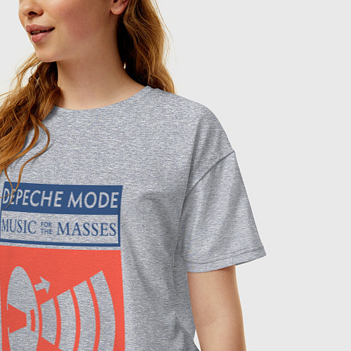Женская футболка оверсайз Depeche Mode - Music for the masses merch / Меланж – фото 3