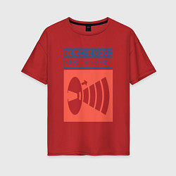 Футболка оверсайз женская Depeche Mode - Music for the masses merch, цвет: красный