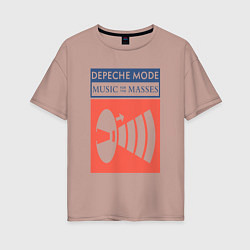 Футболка оверсайз женская Depeche Mode - Music for the masses merch, цвет: пыльно-розовый