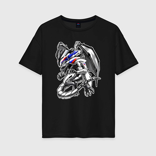 Женская футболка оверсайз BMW S100RR Drago / Черный – фото 1