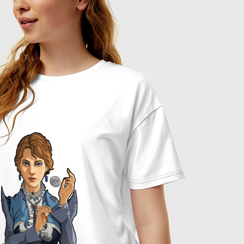 Женская футболка оверсайз Кассандра - RimWorld / Белый – фото 3
