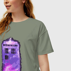 Футболка оверсайз женская Violet tardis, цвет: авокадо — фото 2