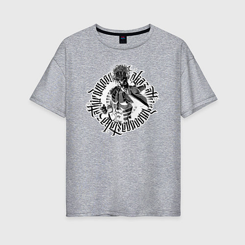 Женская футболка оверсайз Клинок рассекающий демонов - Аказа / Меланж – фото 1