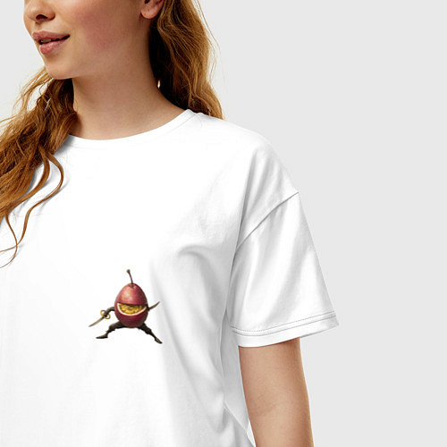Женская футболка оверсайз Маракуйя-ниндзя / Белый – фото 3