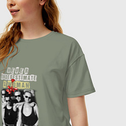 Футболка оверсайз женская Depeche Mode - A woman violator, цвет: авокадо — фото 2
